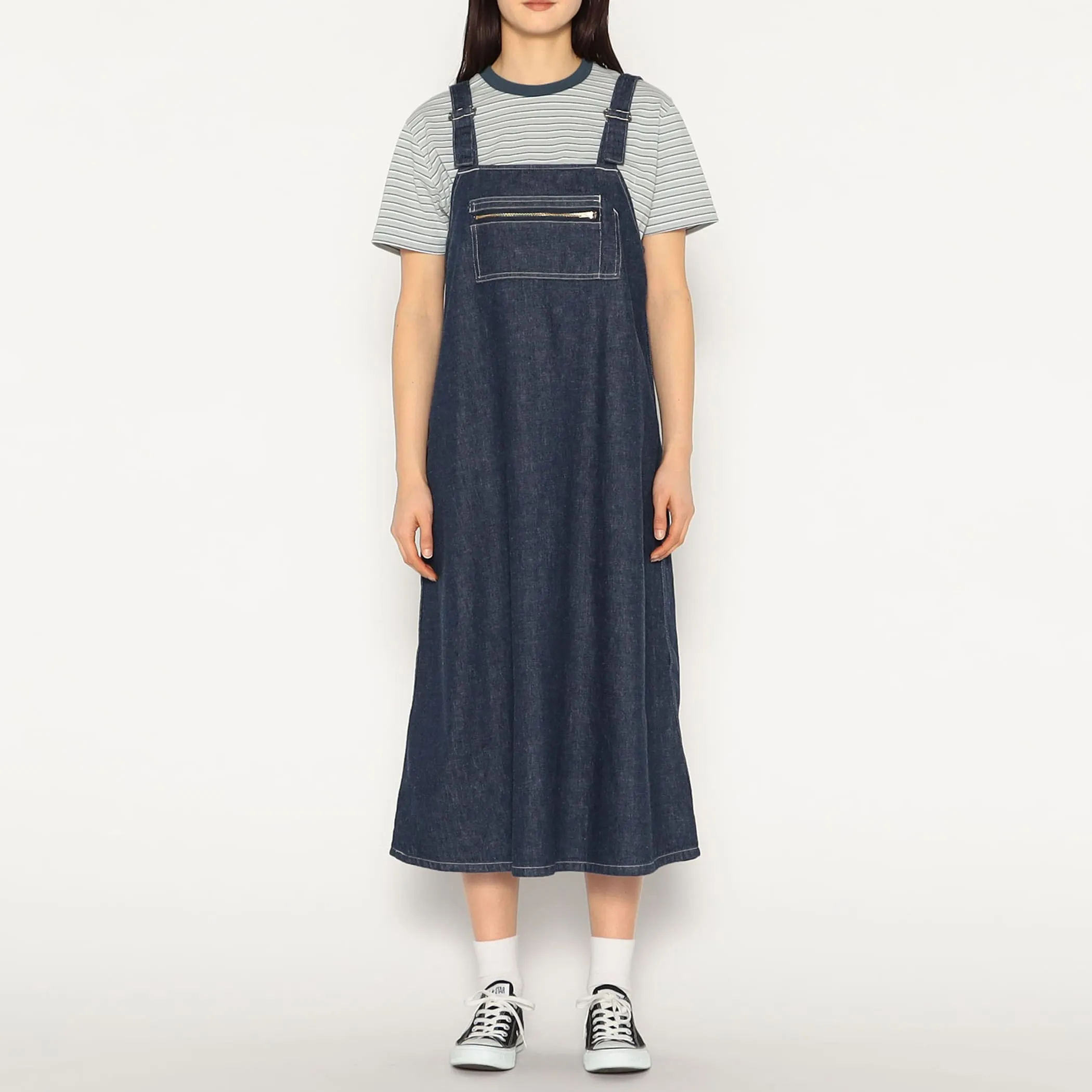 WOMEN'S DENIM OVERALLS SKIRT