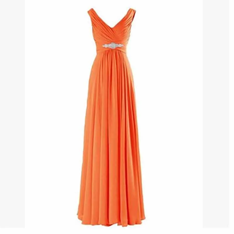 Women's Formal Chiffon Wedding Bridesmaid Maxi Dresses