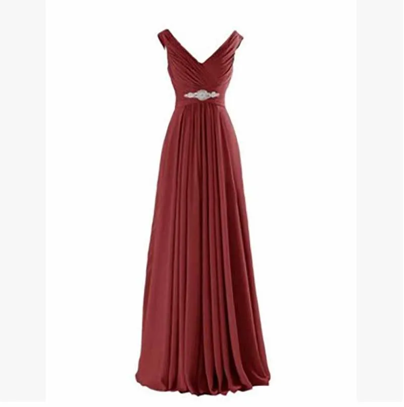 Women's Formal Chiffon Wedding Bridesmaid Maxi Dresses