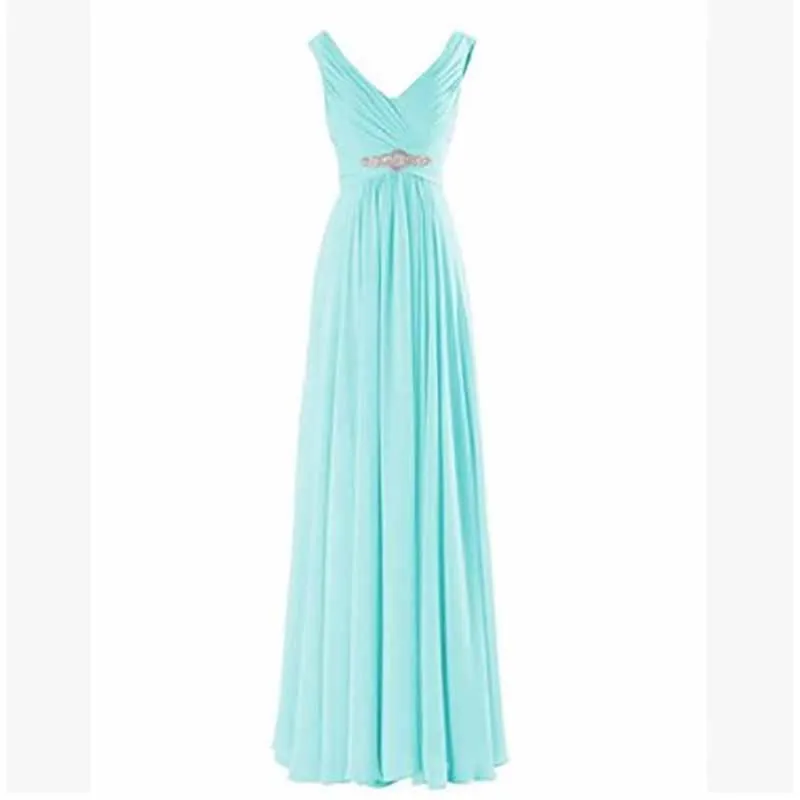 Women's Formal Chiffon Wedding Bridesmaid Maxi Dresses