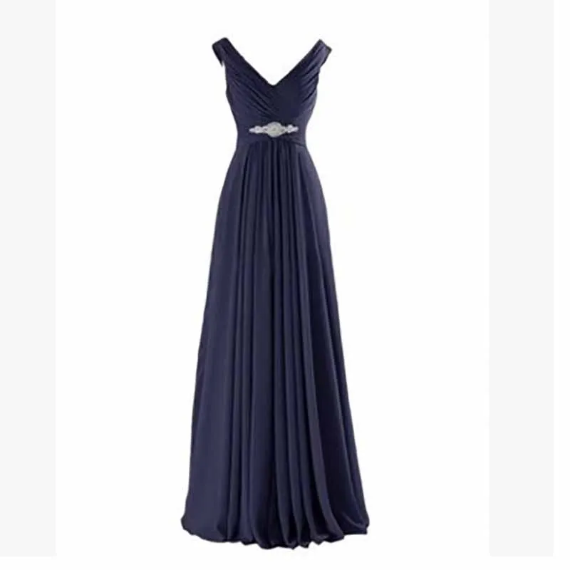 Women's Formal Chiffon Wedding Bridesmaid Maxi Dresses