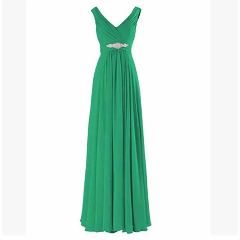 Women's Formal Chiffon Wedding Bridesmaid Maxi Dresses