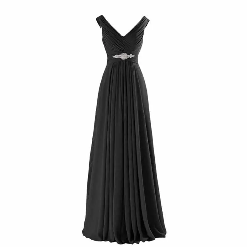 Women's Formal Chiffon Wedding Bridesmaid Maxi Dresses