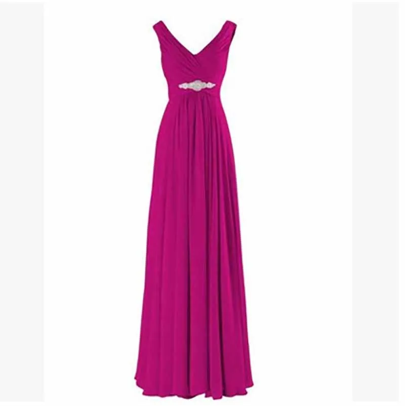 Women's Formal Chiffon Wedding Bridesmaid Maxi Dresses
