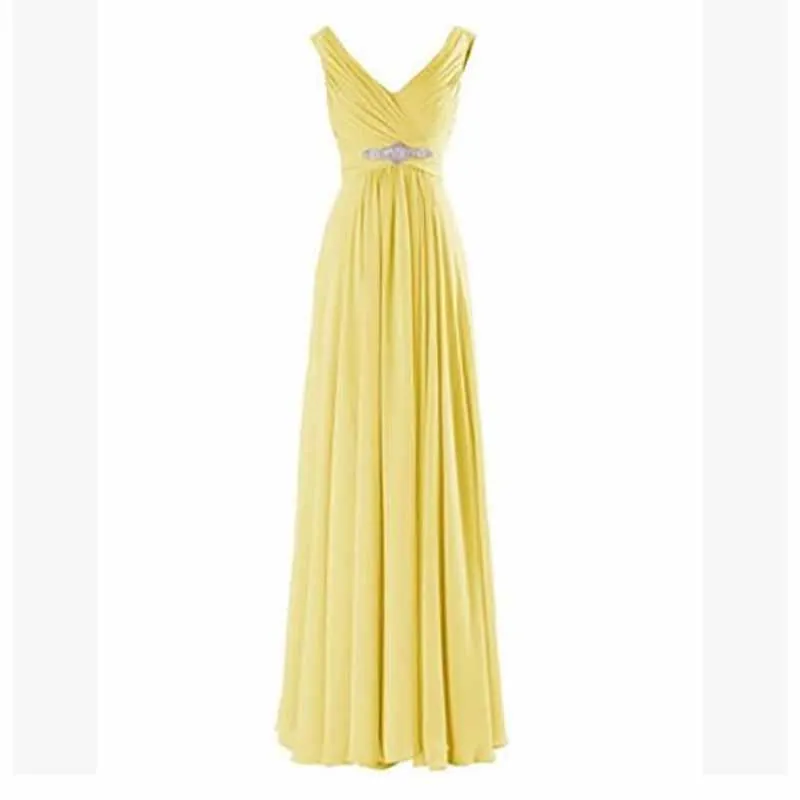 Women's Formal Chiffon Wedding Bridesmaid Maxi Dresses