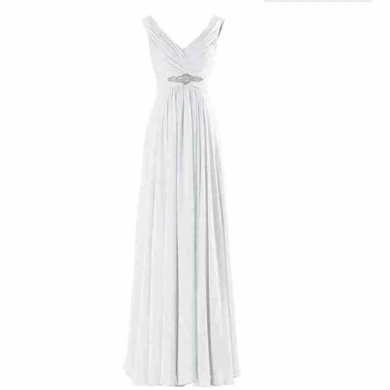 Women's Formal Chiffon Wedding Bridesmaid Maxi Dresses