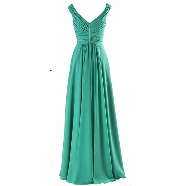 Women's Formal Chiffon Wedding Bridesmaid Maxi Dresses