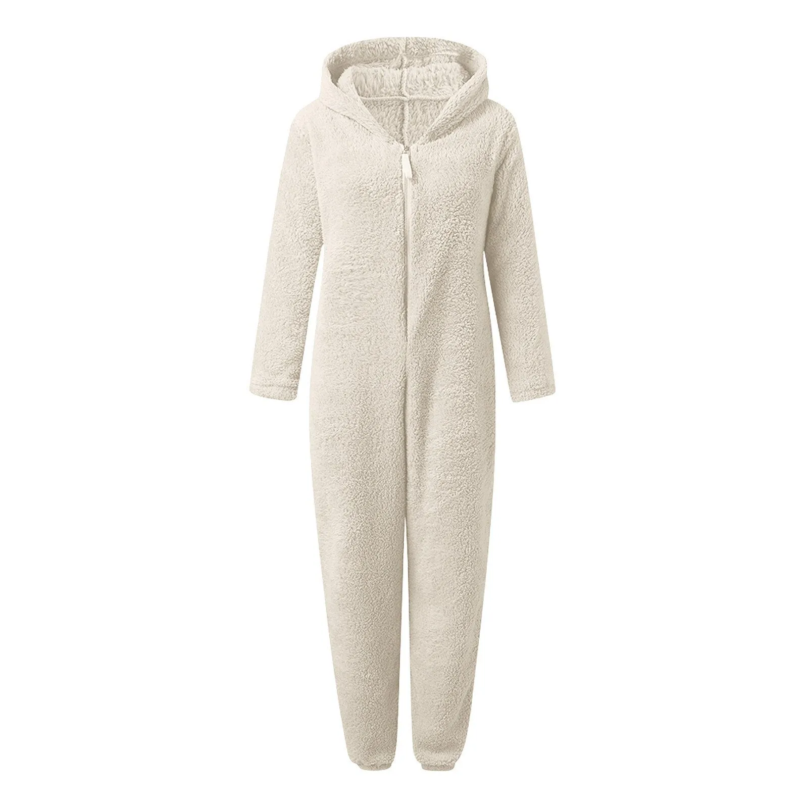 Women's Long Sleeve Hooded Jumpsuit Pajama Sleepwear