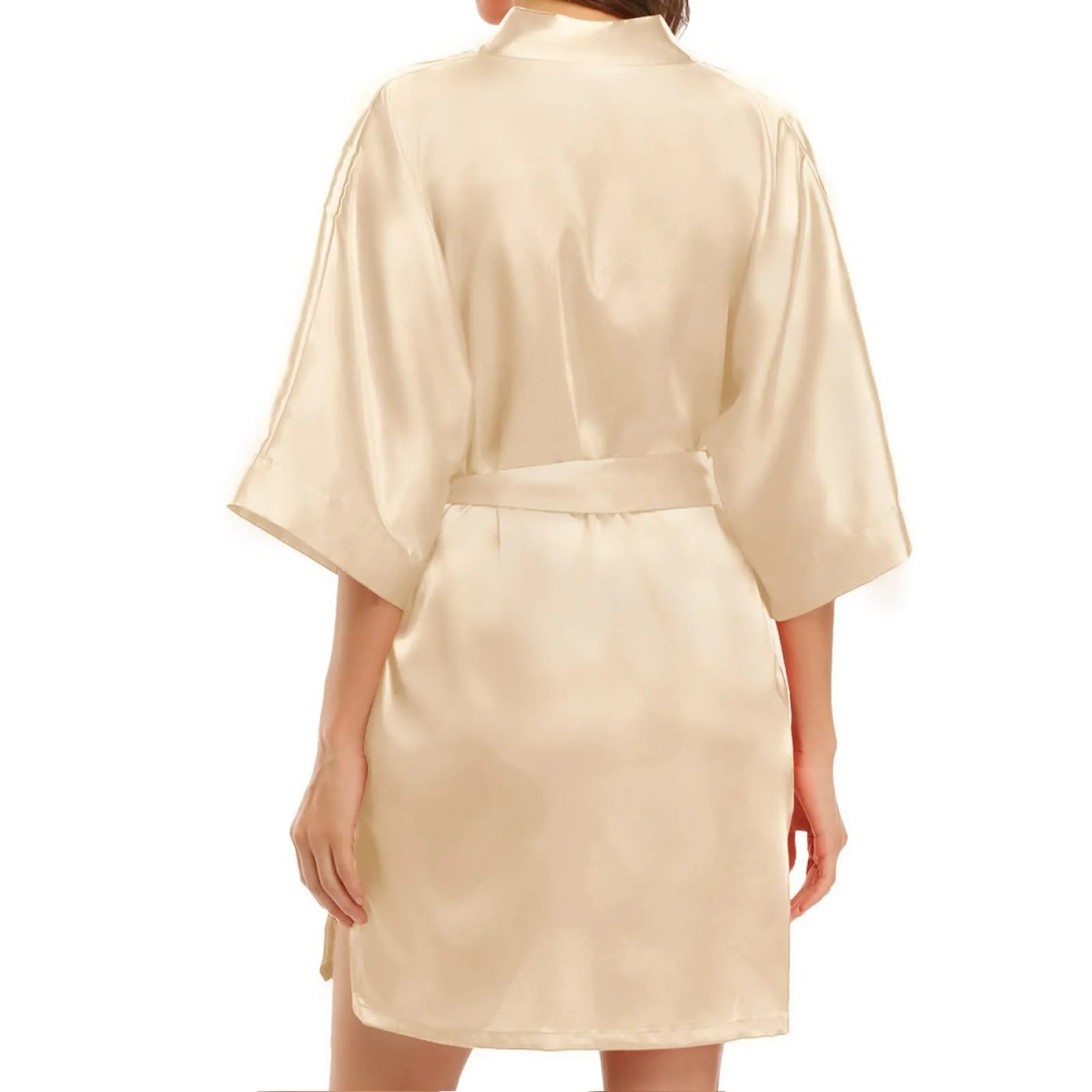 Women's Satin Wedding Bride Robe Sleepwear Bridesmaid Nightgown Dressing Gown