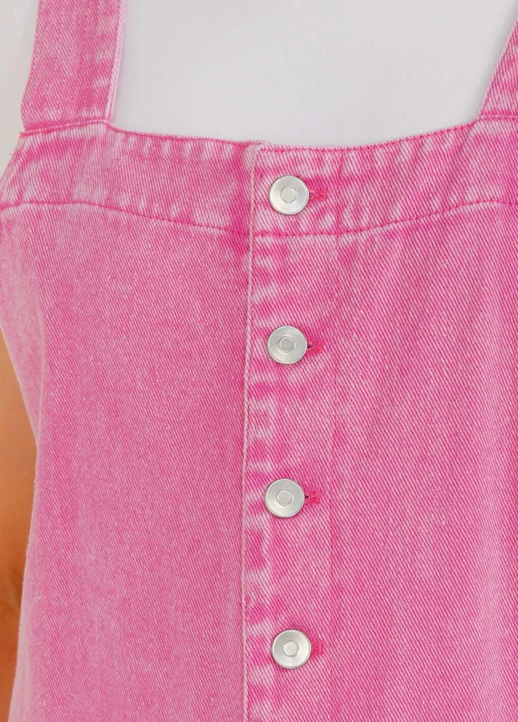 WOMEN'S SLEEVELESS POCKETS BUTTON UP WIDE LEG DENIM JUMPSUIT