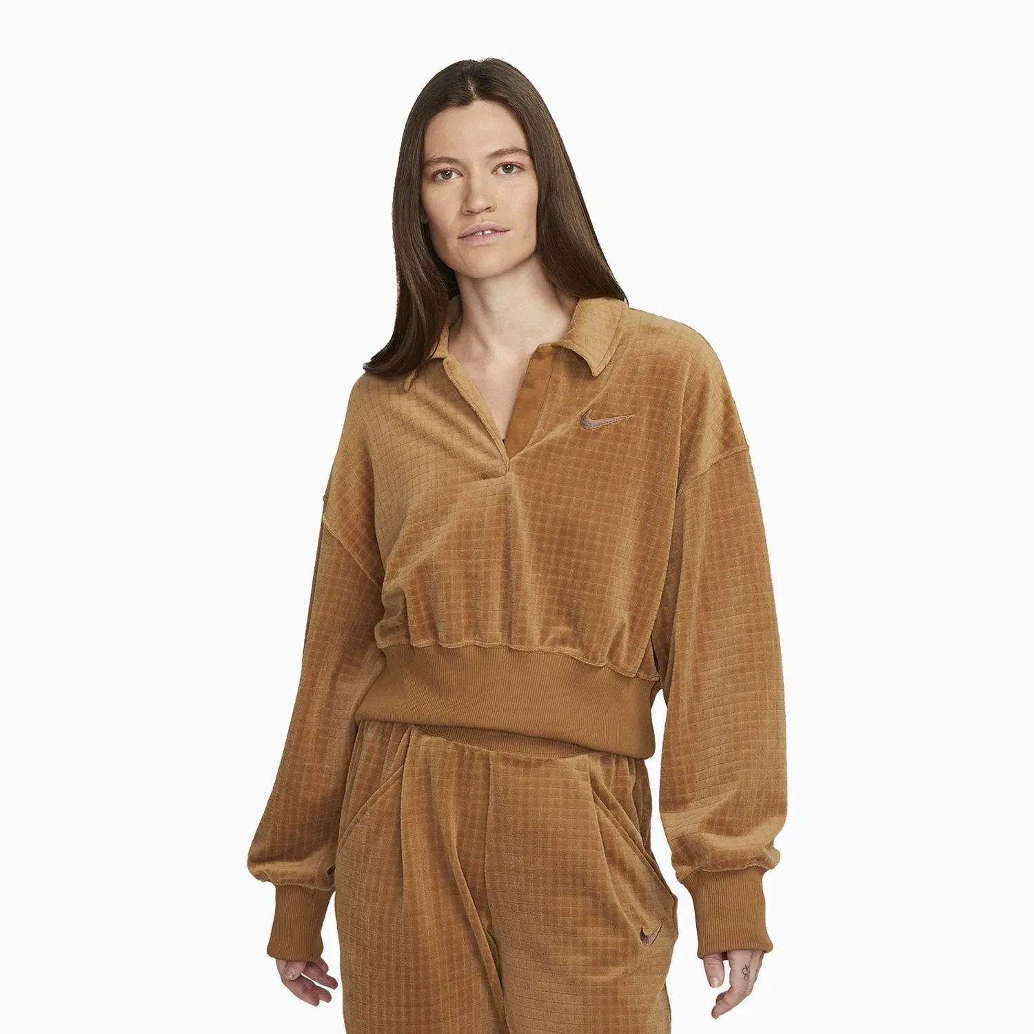 Women's Sportswear Velour Polo Outfit