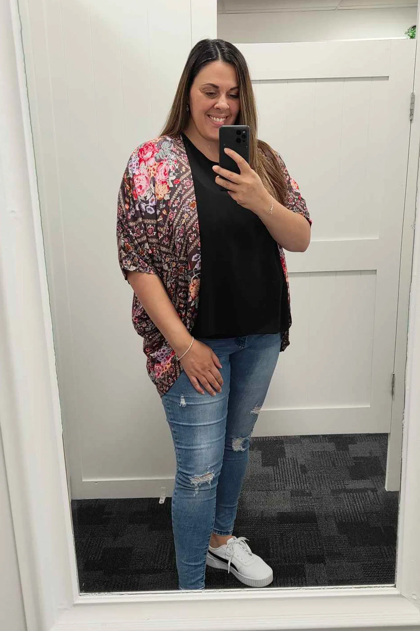 Woodland Floral - Short Patterned Kimono