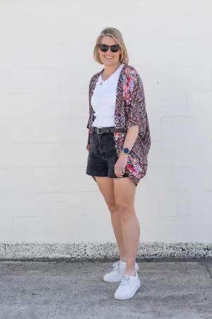 Woodland Floral - Short Patterned Kimono