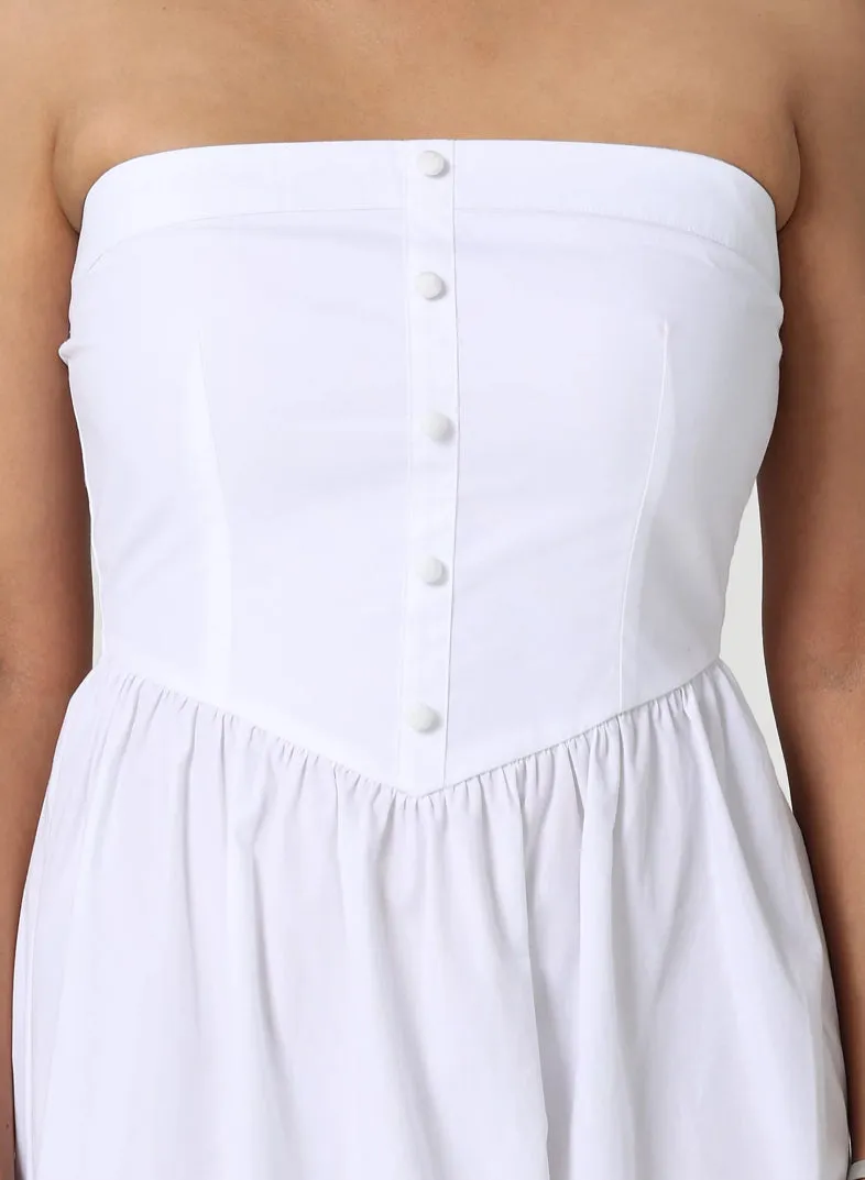 Wrangler Retro Americana White Strapless Corset Dress