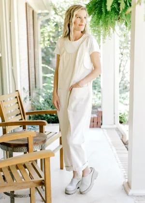 XZ Cream Soft Denim Jumpsuit