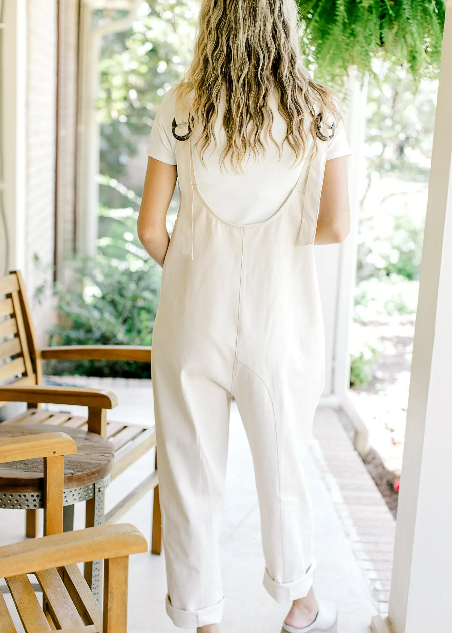 XZ Cream Soft Denim Jumpsuit