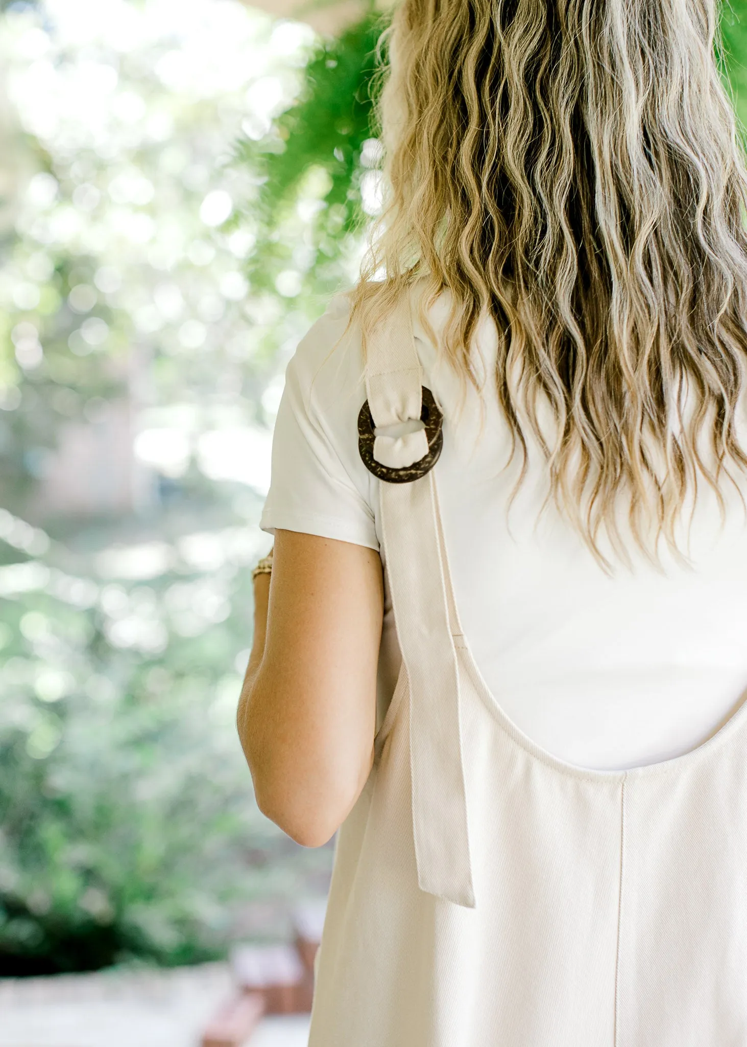 XZ Cream Soft Denim Jumpsuit