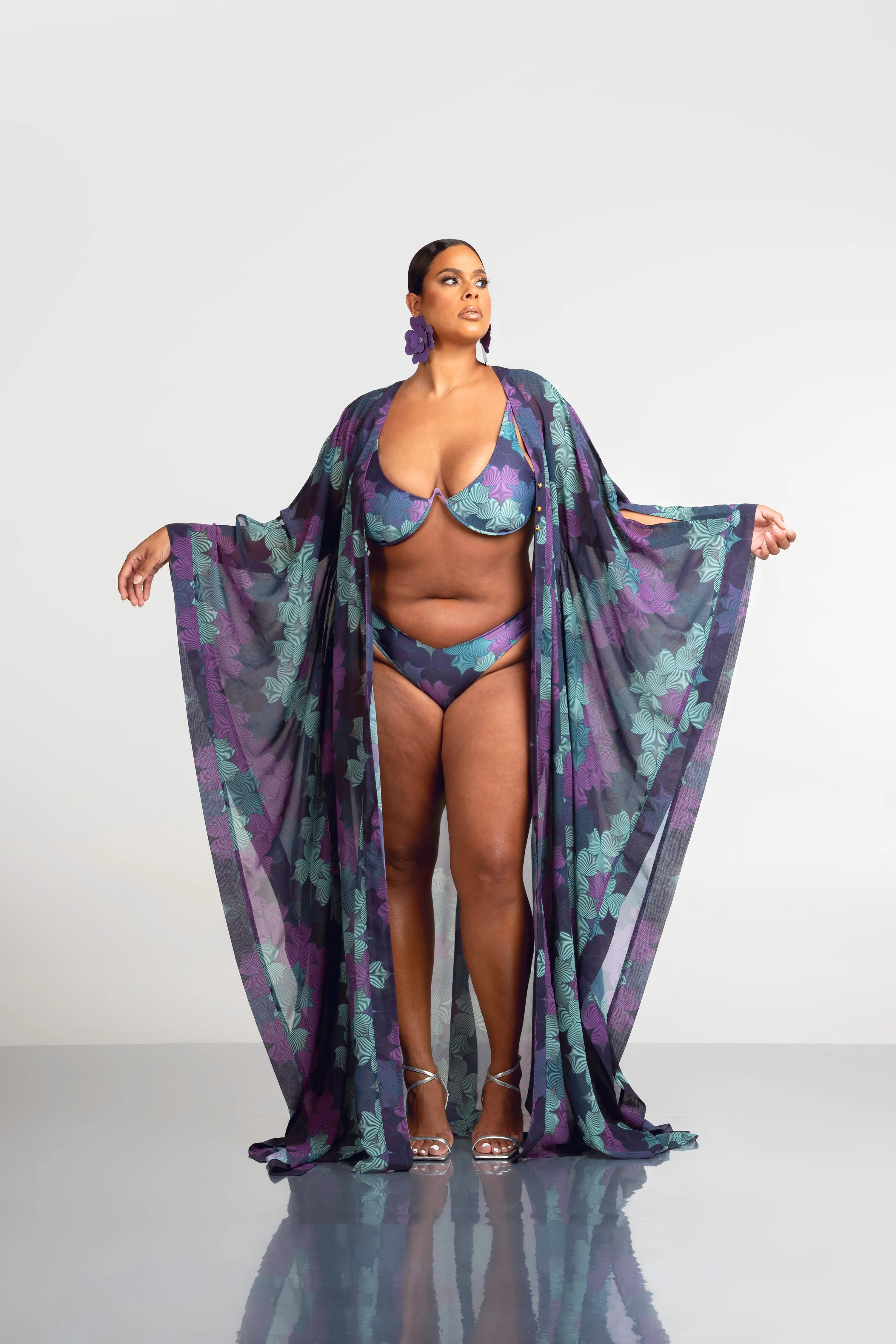 ZURI LONG KAFTAN CHIFFON KIMONO