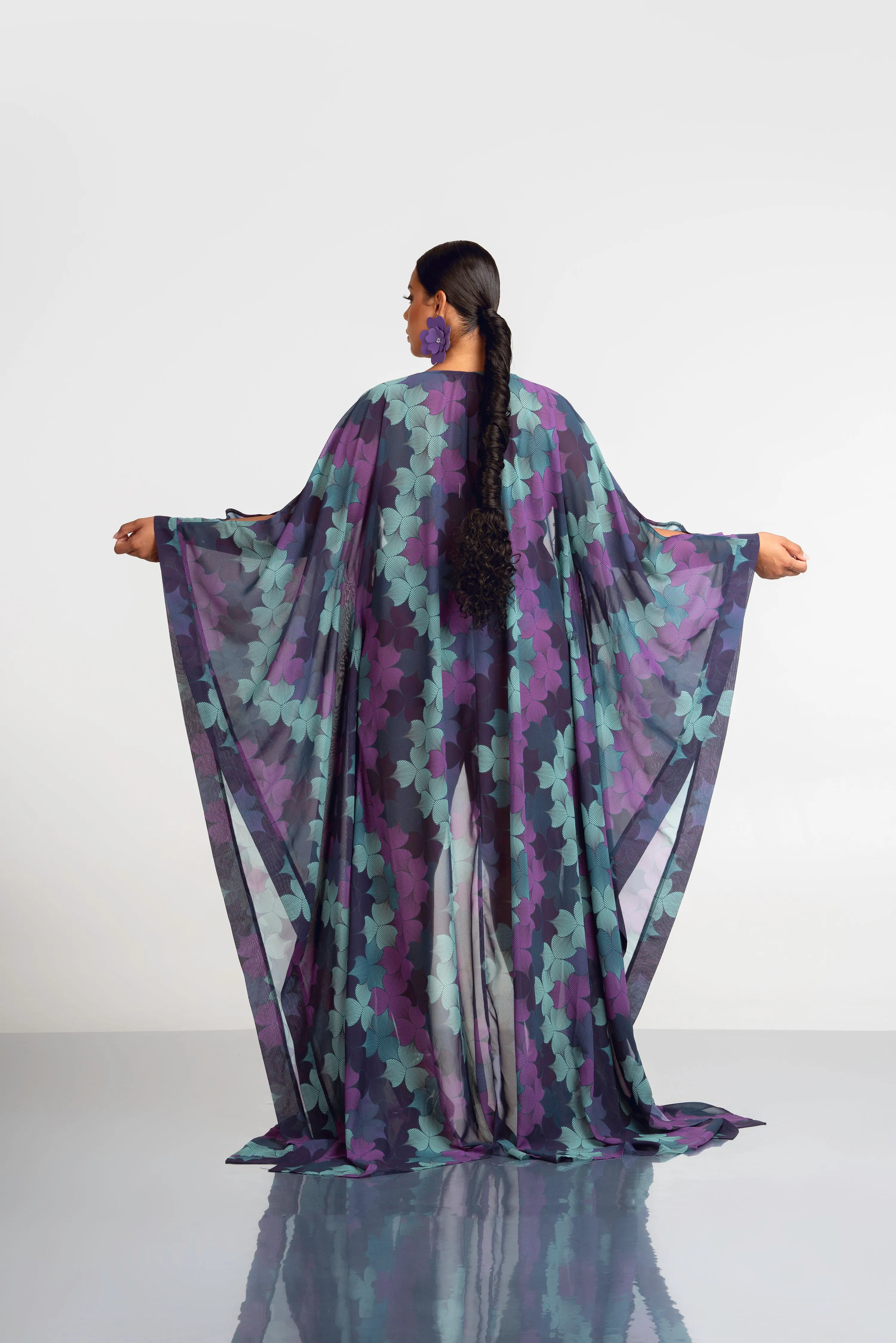 ZURI LONG KAFTAN CHIFFON KIMONO